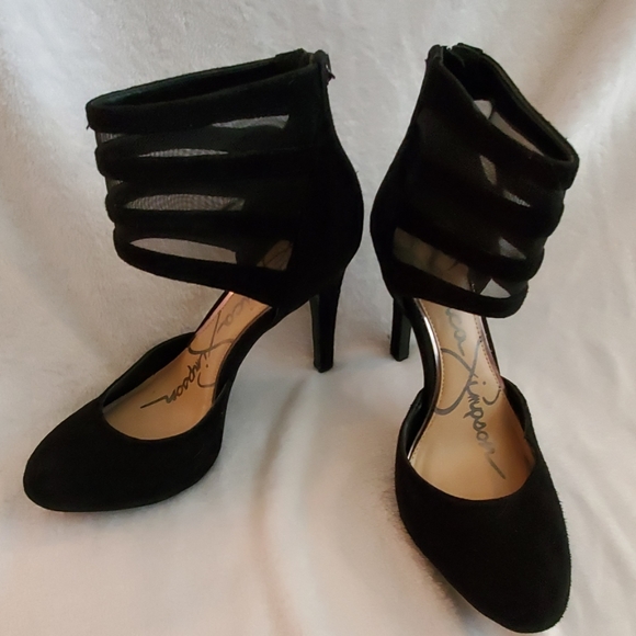 Jessica Simpson suede black heels - Picture 2 of 5